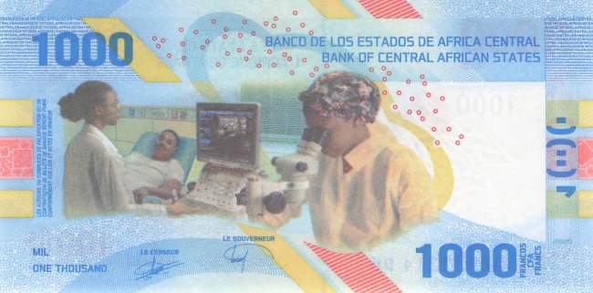 Central  African States p701a 1000 Francs 2020